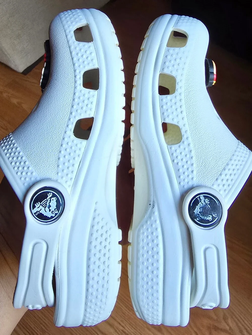 Sz 8 Toddler Kids CROCS CLASSIC White Clogs